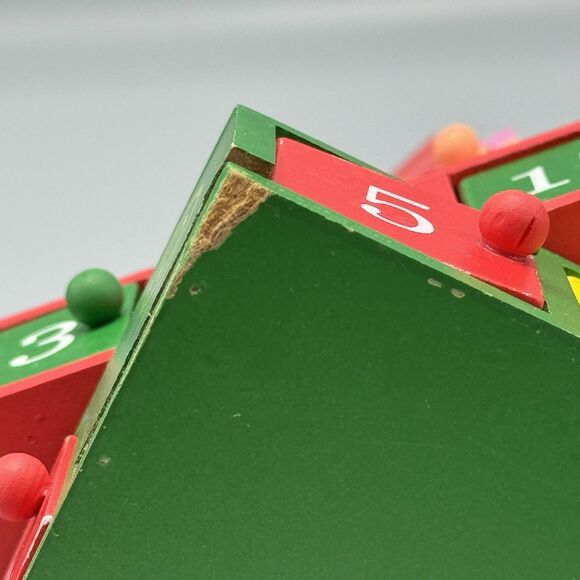 Kurt Adler Wood Gift Tower Tree Advent Calendar Star 13" Tall 25 Mini Orn READ - Picture 4 of 15